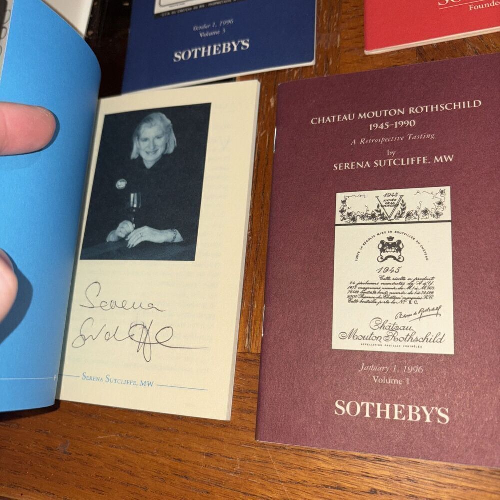 7 Volume Set 1996-2001 Sotheby’s Wine Booklets / Serena Sutcliffe Signed Each - Picture 2 of 4